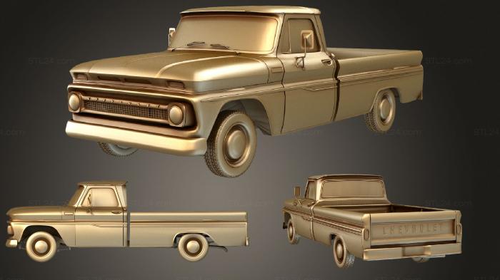 Vehicles (chevy c10 1966, CARS_1123) 3D models for cnc